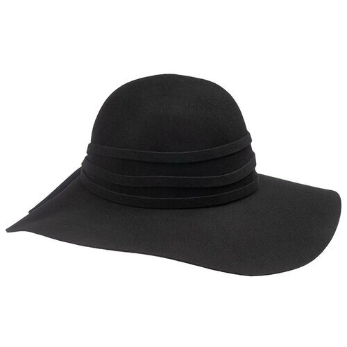 Шляпа Herman, шерсть, утепленная, размер 55, черный