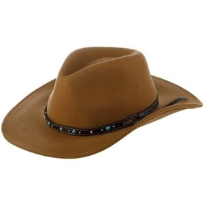 Шляпа ковбойская Bailey, шерсть, утепленная, размер 59, коричневый