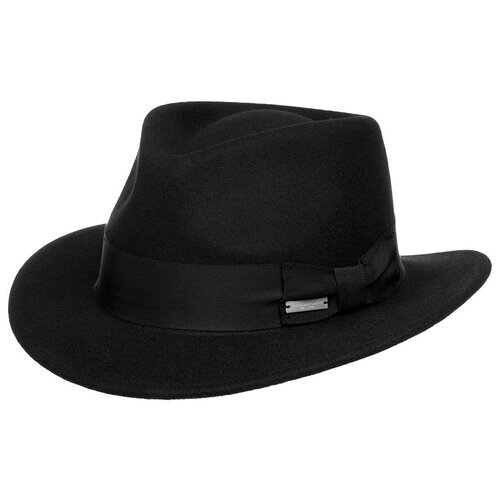 Шляпа Seeberger, размер 59, черный