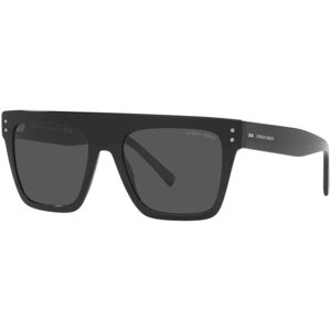 Солнцезащитные очки ARMANI, квадратные, оправа: пластик, черный