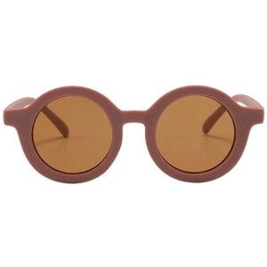 Солнцезащитные очки , авиаторы, оправа: пластик, коричневый