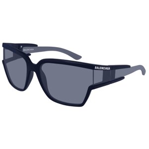 Солнцезащитные очки BALENCIAGA, квадратные, оправа: пластик, синий