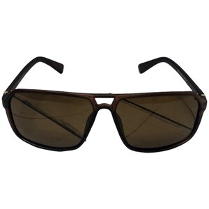 Солнцезащитные очки BentaL, авиаторы, оправа: пластик, с защитой от УФ, для мужчин, коричневый