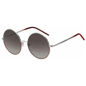 Солнцезащитные очки BOSS, круглые, оправа: металл, поляризационные, с защитой от УФ, для женщин, красный