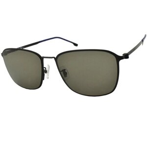 Солнцезащитные очки BOSS, квадратные, оправа: металл, с защитой от УФ, черный