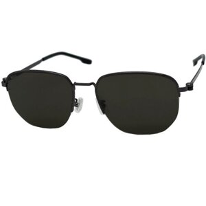Солнцезащитные очки BOSS, квадратные, оправа: металл, с защитой от УФ, для мужчин, черный