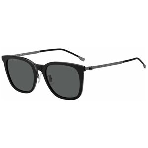 Солнцезащитные очки BOSS, прямоугольные, поляризационные, для мужчин, черный