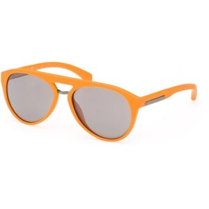 Солнцезащитные очки CALVIN KLEIN, авиаторы, с защитой от УФ, устойчивые к появлению царапин, оранжевый
