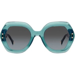 Солнцезащитные очки CAROLINA HERRERA, шестиугольные, оправа: пластик, для женщин, зеленый