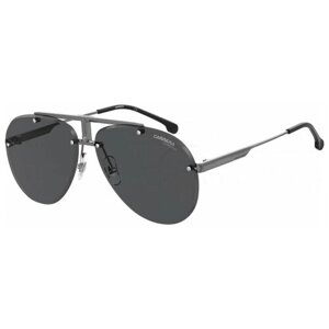Солнцезащитные очки Carrera, авиаторы, оправа: металл, с защитой от УФ, серый