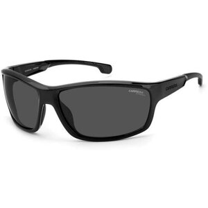 Солнцезащитные очки CARRERA, прямоугольные, оправа: пластик, для мужчин, черный