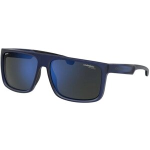 Солнцезащитные очки CARRERA, прямоугольные, оправа: пластик, для мужчин, синий