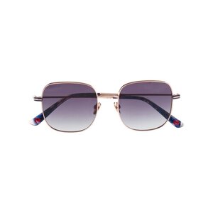 Солнцезащитные очки Cosmopolitan, прямоугольные, оправа: металл, поляризационные, для женщин, синий