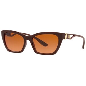 Солнцезащитные очки DOLCE & GABBANA, бабочка, для женщин, коричневый
