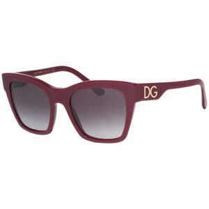 Солнцезащитные очки DOLCE & GABBANA, квадратные, градиентные, для женщин, бордовый