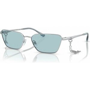 Солнцезащитные очки EMPORIO ARMANI, прямоугольные, оправа: металл, с защитой от УФ, для женщин, серый