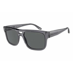 Солнцезащитные очки EMPORIO ARMANI, прямоугольные, оправа: пластик, для мужчин, серый