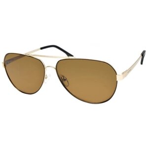 Солнцезащитные очки Enni Marco, авиаторы, оправа: металл, для мужчин, золотой