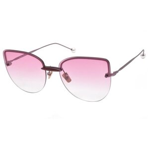 Солнцезащитные очки Enni Marco, кошачий глаз, оправа: металл, градиентные, с защитой от УФ, для женщин, розовый