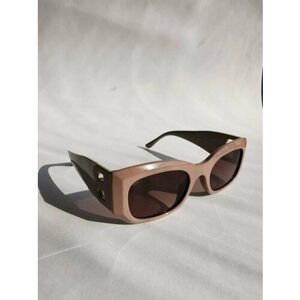 Солнцезащитные очки Estilo, вайфареры, складные, поляризационные, для женщин, бежевый