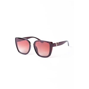 Солнцезащитные очки ezstore, прямоугольные, с защитой от УФ, для женщин, коричневый