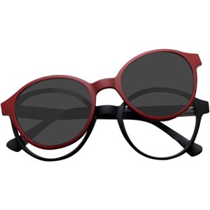 Солнцезащитные очки Forever, овальные, оправа: пластик, красный