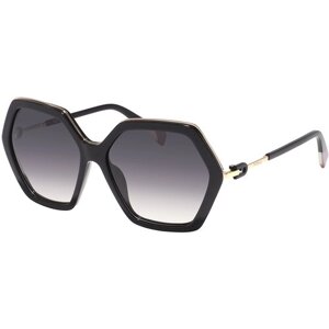 Солнцезащитные очки FURLA, шестиугольные, градиентные, для женщин, черный
