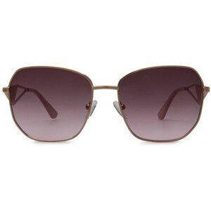 Солнцезащитные очки Furlux, квадратные, оправа: металл, поляризационные, для женщин, розовый