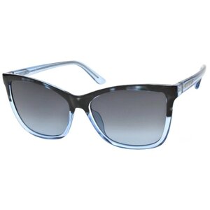 Солнцезащитные очки GUESS, кошачий глаз, оправа: пластик, градиентные, для женщин, голубой
