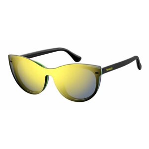 Солнцезащитные очки havaianas NORONHA/CS 807 SQ, прямоугольные, оправа: пластик, для женщин, черный