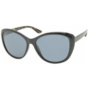 Солнцезащитные очки Invu, бабочка, оправа: пластик, с защитой от УФ, для женщин, черный