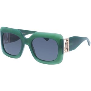 Солнцезащитные очки Jimmy Choo, квадратные, для женщин, зеленый
