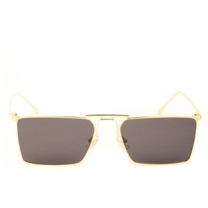Солнцезащитные очки Kaizi, прямоугольные, оправа: металл, для мужчин, золотой