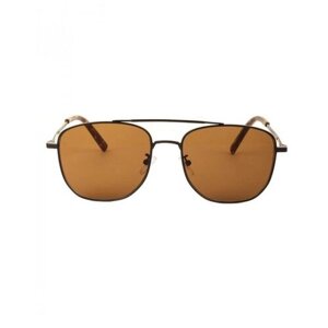 Солнцезащитные очки Keluona, авиаторы, оправа: металл, коричневый