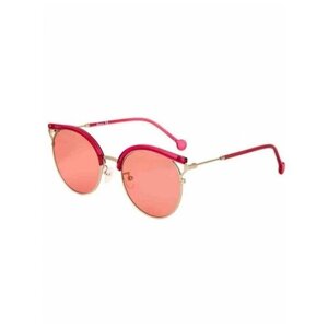 Солнцезащитные очки Keluona, кошачий глаз, оправа: металл, для женщин, розовый