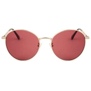 Солнцезащитные очки Keluona, круглые, оправа: пластик, для женщин, розовый