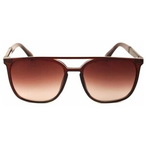 Солнцезащитные очки Keluona, прямоугольные, оправа: пластик, для женщин, коричневый