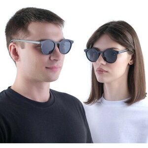 Солнцезащитные очки , кошачий глаз, оправа: пластик, с защитой от УФ, для женщин, черный
