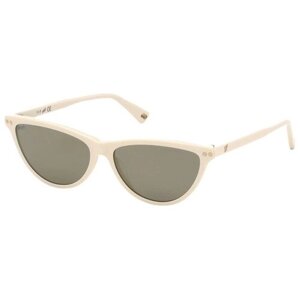 Солнцезащитные очки , кошачий глаз, с защитой от УФ, для женщин, белый