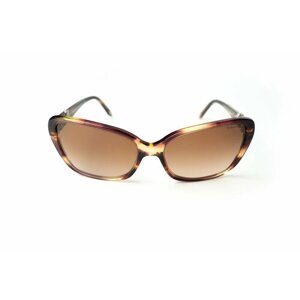 Солнцезащитные очки , кошачий глаз, с защитой от УФ, для женщин, коричневый