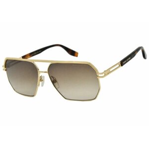 Солнцезащитные очки MARC JACOBS 584/S, авиаторы, оправа: металл, градиентные, с защитой от УФ, золотой