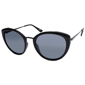 Солнцезащитные очки Mario Rossi, кошачий глаз, оправа: пластик, с защитой от УФ, для женщин, черный