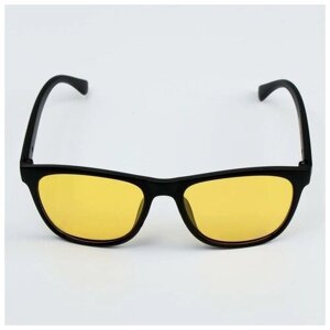 Солнцезащитные очки Мастер К., вайфареры, оправа: пластик, поляризационные, для мужчин, черный