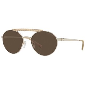 Солнцезащитные очки MICHAEL KORS, круглые, оправа: металл, для женщин, золотой