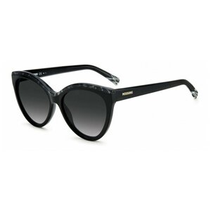 Солнцезащитные очки Missoni, кошачий глаз, оправа: пластик, с защитой от УФ, для женщин, черный