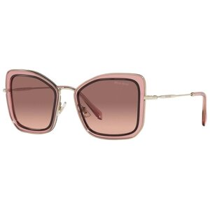 Солнцезащитные очки Miu Miu, бабочка, для женщин, розовый
