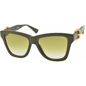 Солнцезащитные очки MOSCHINO, кошачий глаз, оправа: пластик, для женщин, зеленый
