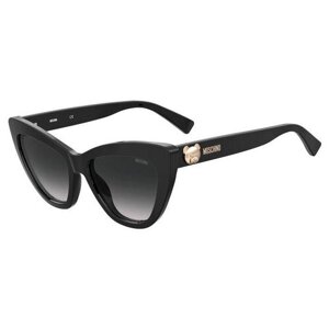 Солнцезащитные очки MOSCHINO, прямоугольные, для женщин, черный