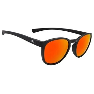 Солнцезащитные очки Northug, панто, зеркальные, черный