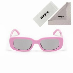 Солнцезащитные очки , оправа: пластик, для девочек, розовый